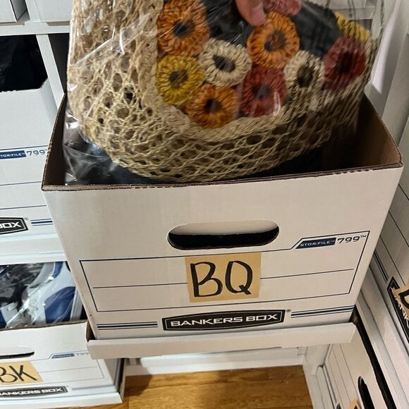 Straw woven beach handbag 14x10 inch - Picture 11 of 11